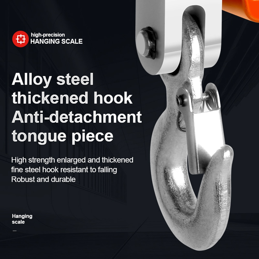 Báscula Digital LCD de 0,05-500kg, báscula de grúa, báscula electrónica Industrial portátil, báscula colgante con gancho de peso resistente, herramienta de pesaje