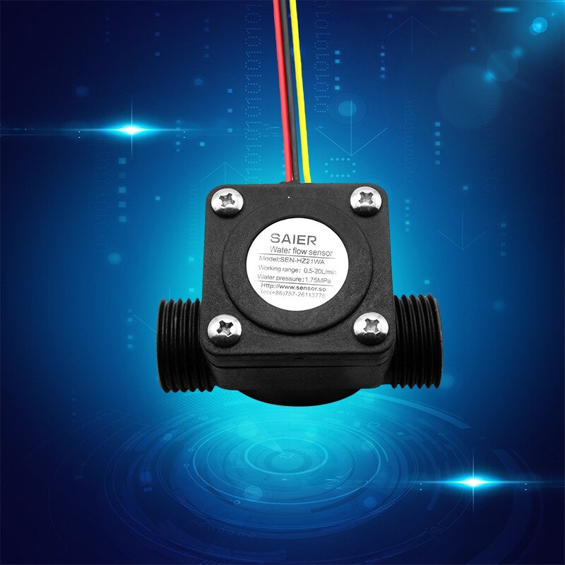 Sai Shenger supplies 4 points plastic Hall flowmeter, water heater flow sensor, water vending machine flowmeter