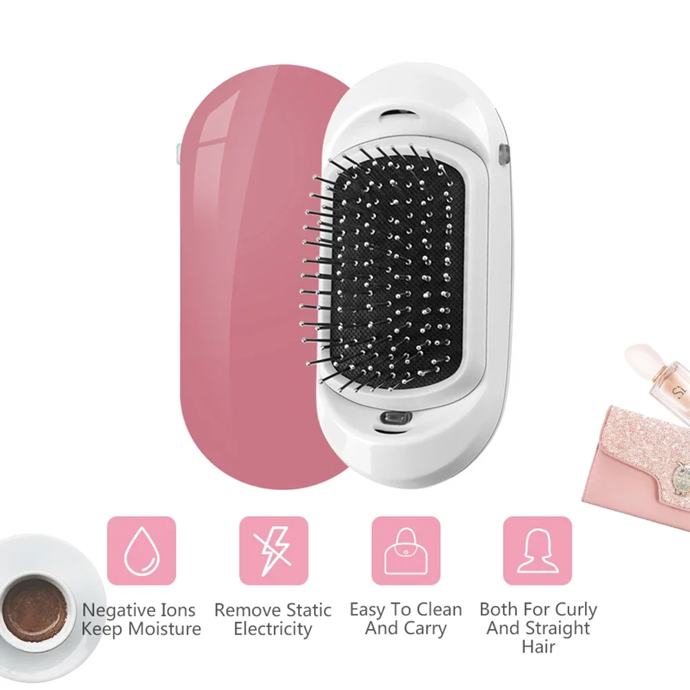 Tragbare elektrische ionische Haar bürste negative Ionen Haar bürste Styling Kopfhaut Massage kamm für den Heimgebrauch im Salon