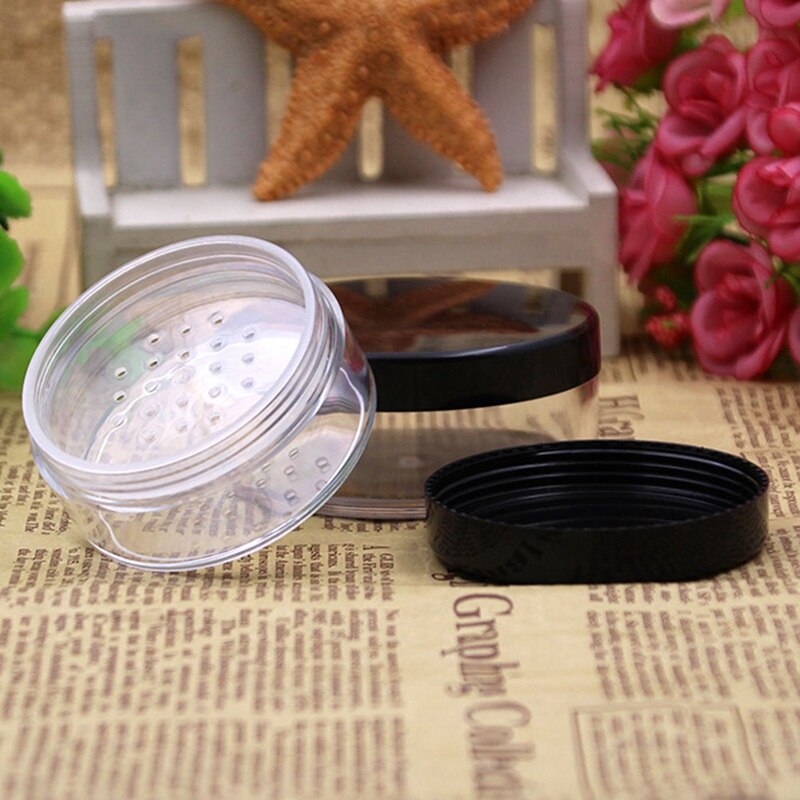 Pot de poudre cosmétique vide avec capuchon, pot de poudre Portable 50g, boîte compacte pour poudre de maquillage,