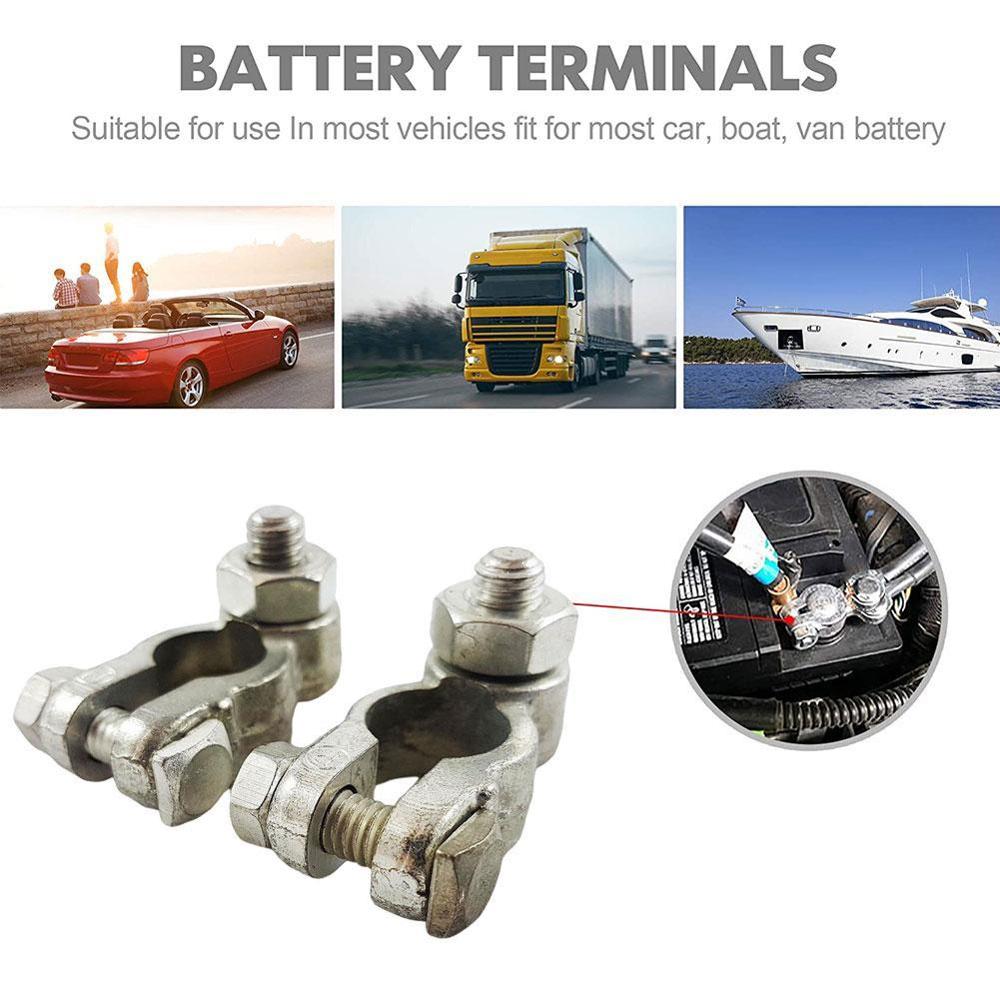 2pcs 12V Leisure Battery Terminals Connectors Clamps Car Caravan Van Motorhome I3L9