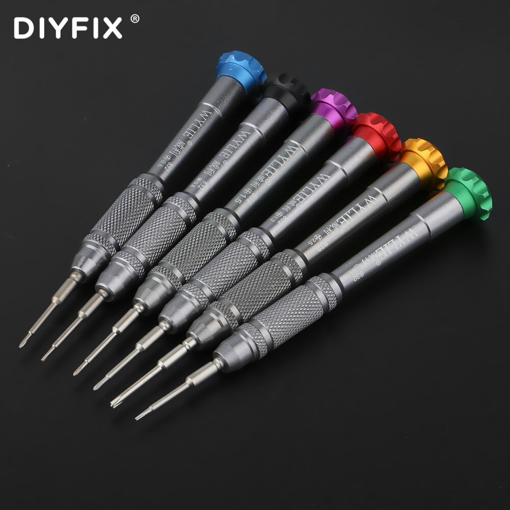 DIYFIX 6 in1 Precision Screwdriver Set For iPhone 11/ 12 Series Mobile Phone Computer Repair Disassembly Bolt Screwdriver