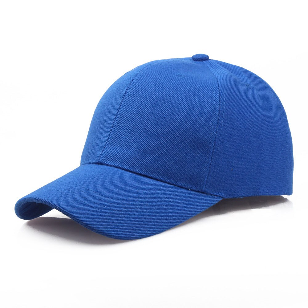 1 kpl lippalakki naiset miehet kesä kevät puuvillalakit naisten kirjain kiinteä aikuisten baseball-lippis hattu snapback pariskunnille: Sininen