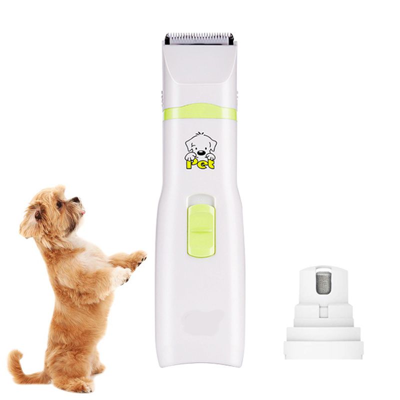 2 in 1 sällskapsdjur hund katt hårtrimmer tass nagelkvarn grooming klippare nagelklippare hårklippare