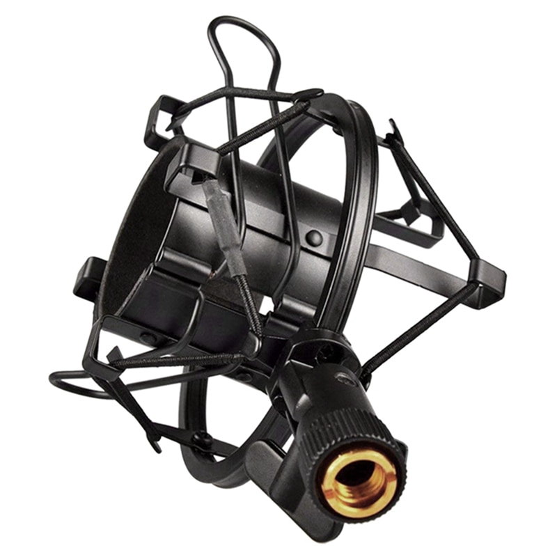 Microfoon Shock Mount Met Dubbele Mesh Filter Verstelbare Anti Vibratie Hoge Isolatie Metalen Mic Mount Houder Clip