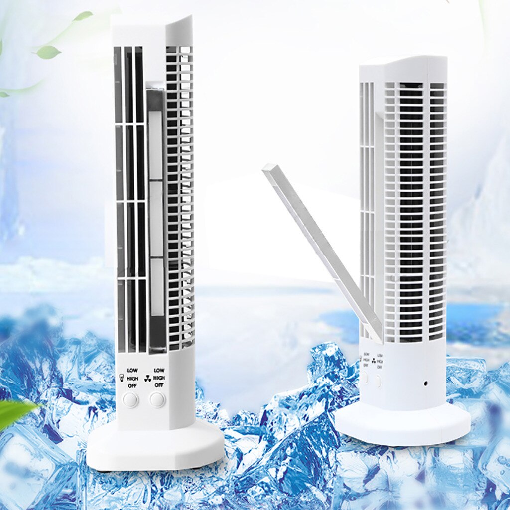 2 In 1 Usb Fan Light Mini Leafless Cooling Fan Led Folding Table Lamp Portable Folding Telescopic Usb Fan Light Led