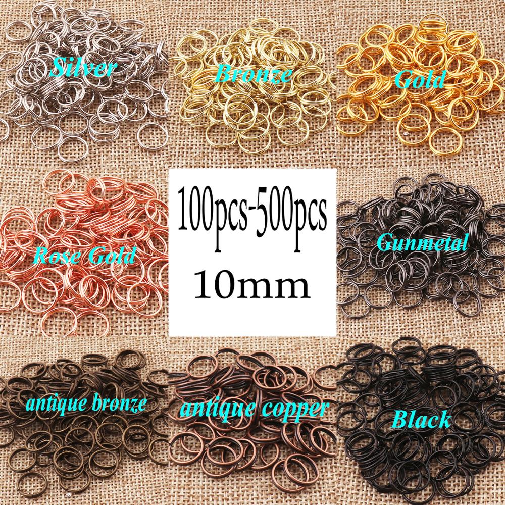 10mm metalen splitsleutelringen, splitspringringen, sleutelhangerring, bulk splitringen, ronde splitring, sleutelhangerring, bedel, 100-500 vinden