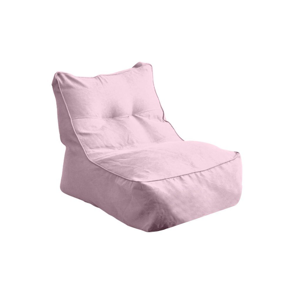 Loungersæde solid beskyttende doven sofadæksel puf soveværelse sækkestol vaskbar alle årstider hjem stue blød pedal slipcover: Koralrosa 1