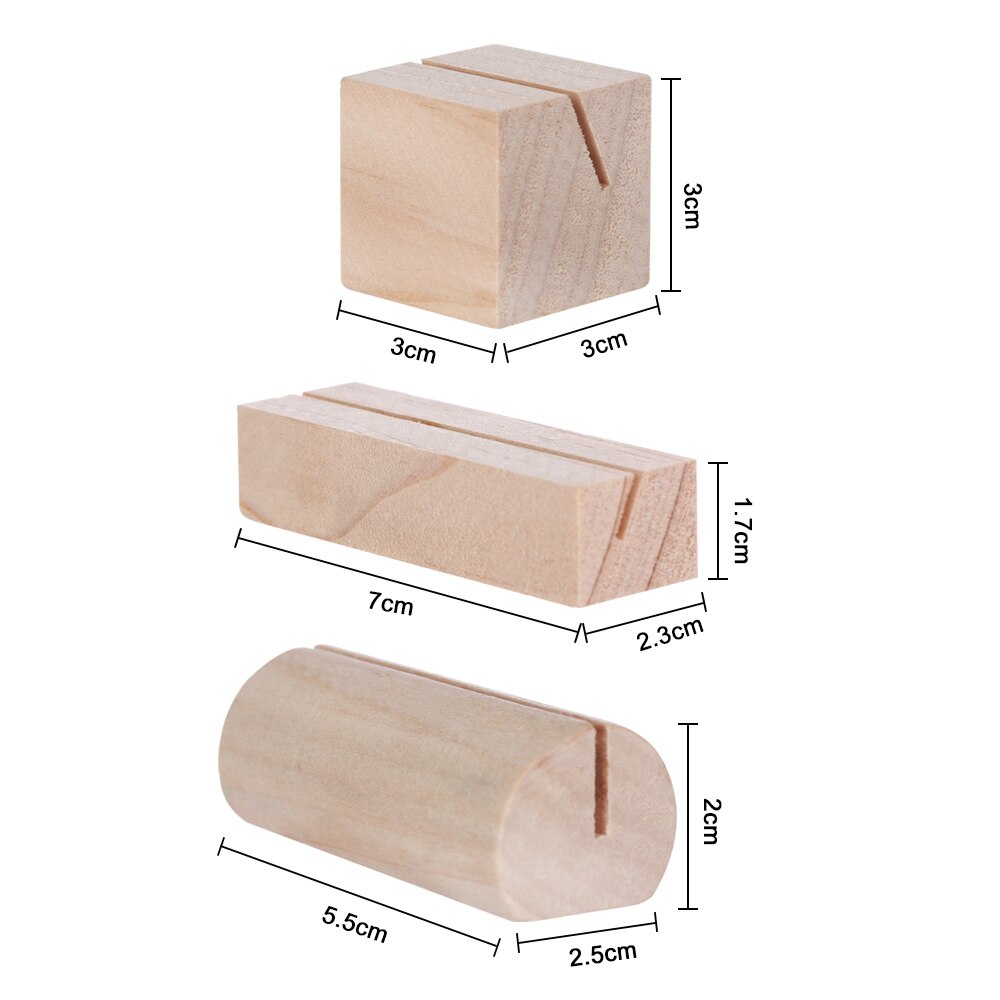 1 pc notater i naturlig tre klips retro bilder klips klemmer stativ bilderamme bord tall holder skrivebord dekorasjon