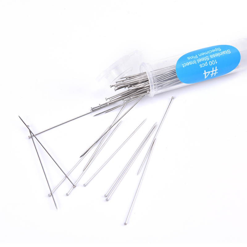 100Pc Insect Pin Specimen Needle Stainless Steel With Tube For School Lab Entomology Body Dissection Insect Needle: 4