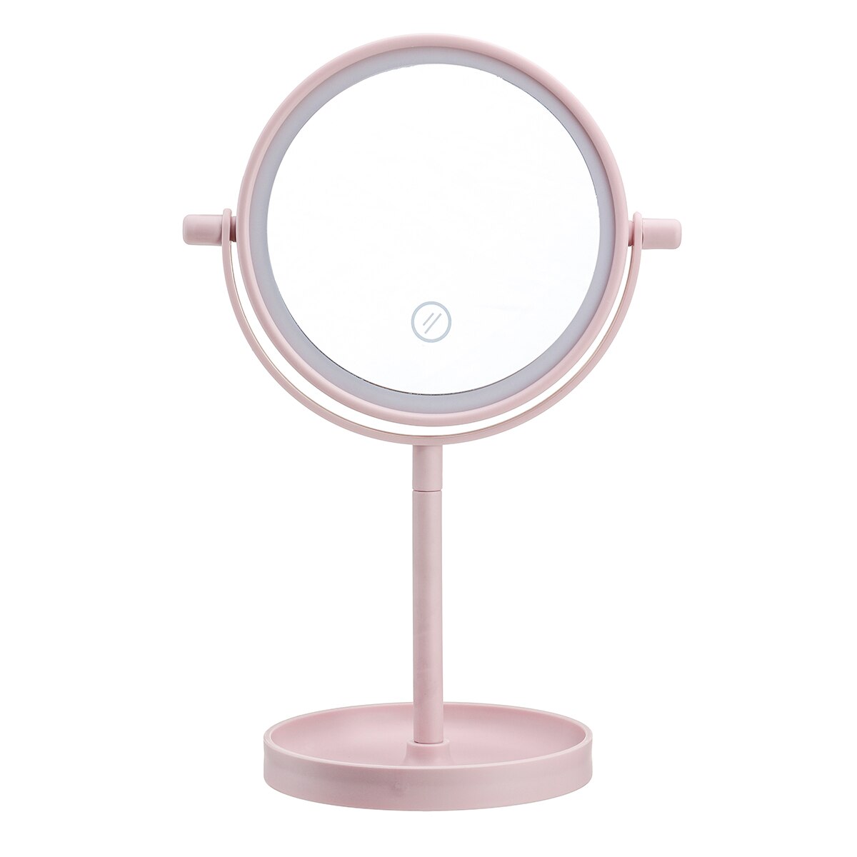 Portable 360 ° Rotatif Miroirs De Maquillage Vanité Lampe de Table D'écran Tactile de Miroir De Maquillage Beauté Remplir Lumière Visage Miroirs Avec LUMIÈRE LED: Rose