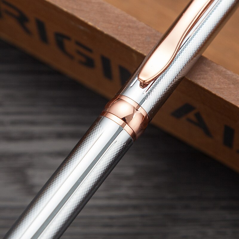 Roterende Metalen Pen Reclame Metalen Mode Meisjes Pen Balpen Voor School Briefpapier Kantoorbenodigdheden