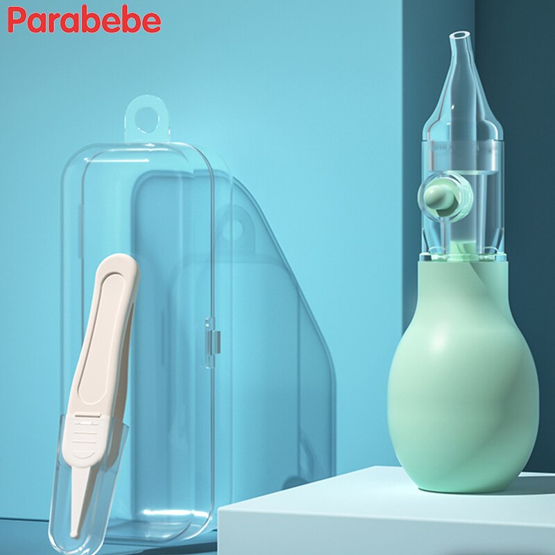 neue Baby nasensauger Baby nase reiniger einstellen Kleinkind freundlicher nase Saugnapf mit booger Clip rosa grün Baby pflege produkte