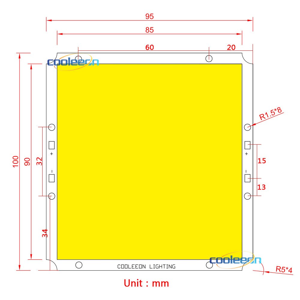 100X95Mm 12V 50W Led-paneel Licht Cob Led Lamp Controller Dimmer Dag Witte Kleur voor Huis Verlichting Floodlilghts