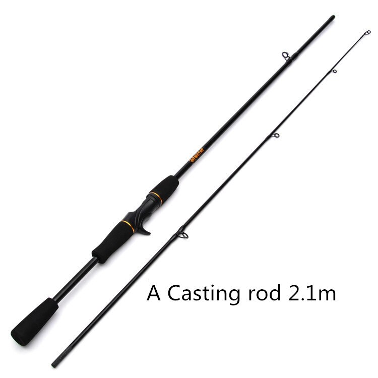 1.6M 1.8M 2.1M Spinning Rod M Power Casting Fishing Rod Carbon Lure Wt 1/8-3/4oz Spinning Fishing Rod Lure Rod: Clear