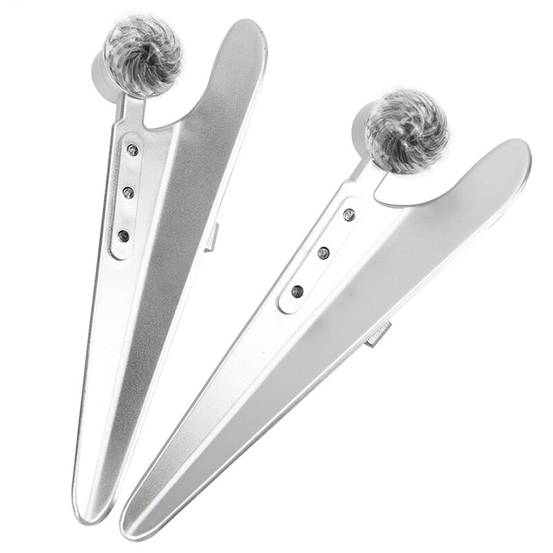 2PCS Car Wiper Pressurizer Durable Windshield Wiper Decorative Lights LED Universal: chrome silver