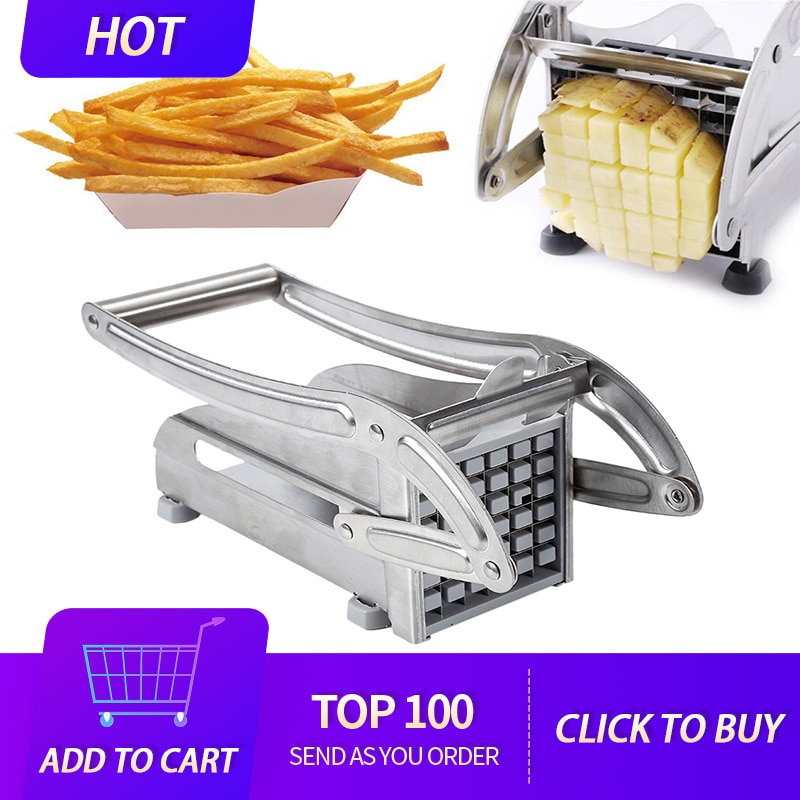 Aardappel Chip Maken Thuis Tool Handmatige Frieten Slicer Cutter Machine Franse Fry Aardappel Snijmachine Keuken Gadgets Hwc