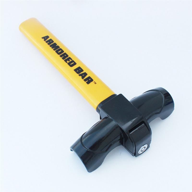 Candado antirrobo de alta seguridad para volante de coche, en forma de T, duradero, amarillo, para SUV, camión, 1 unidad