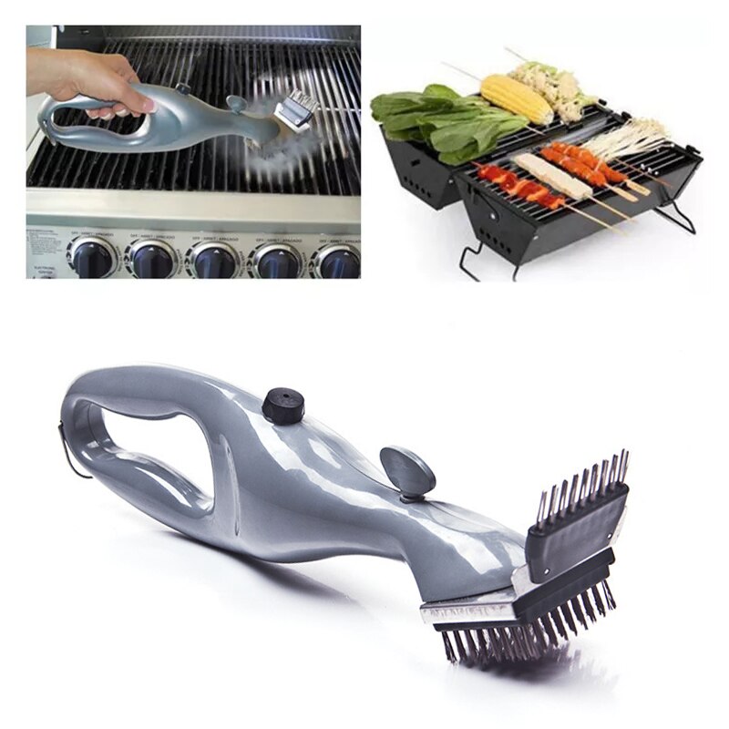 Barbecue Stainless Steel BBQ Cleaning Brush Outdoor BBQ Grill Cleaner with Power of Steam Cleaning Accessories Cooking Tools