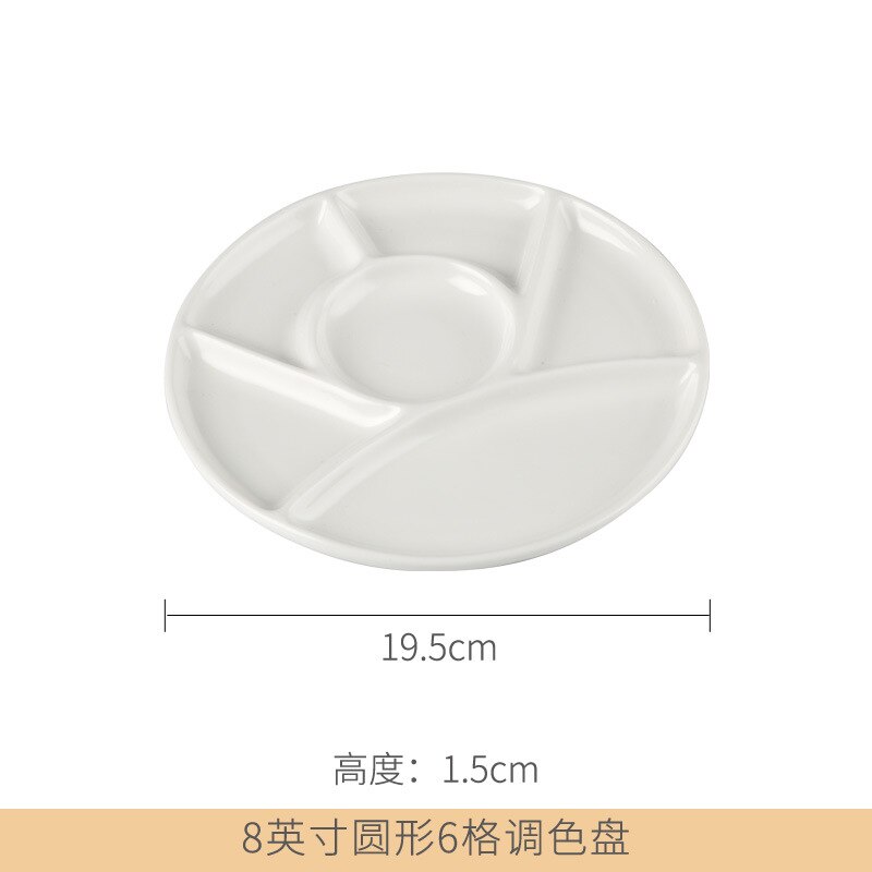 Paleta de cerámica para pintura de acuarela, materiales de arte de paleta de porcelana blanca, suministros profesionales de pintura de cerámica: I