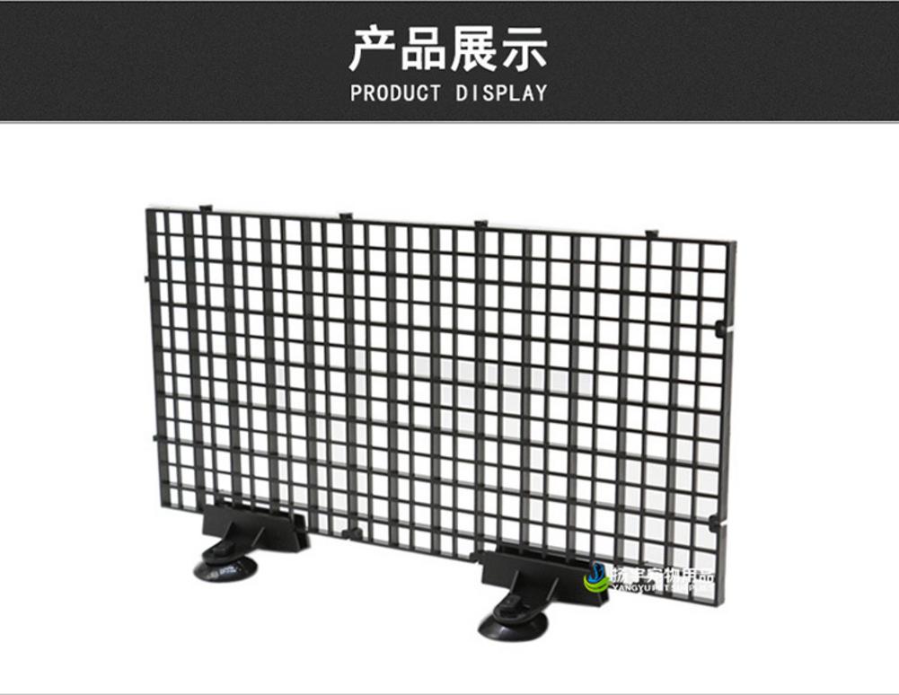 4 Pcs Aquarium Divider Tray Plastic Grid Aquarium Egg Crate Light Diffuser Fish Tank Divider With 8 Pcs Sucker Clip Cleaner