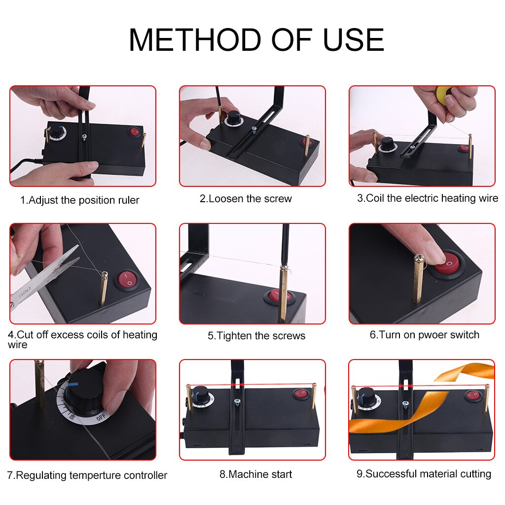 Small Ribbon Cutter Machine DIY Manual Cuting Tool DIY Rope Band Craft Home DIY Ribbon Cutter Machine Thermal Cutter
