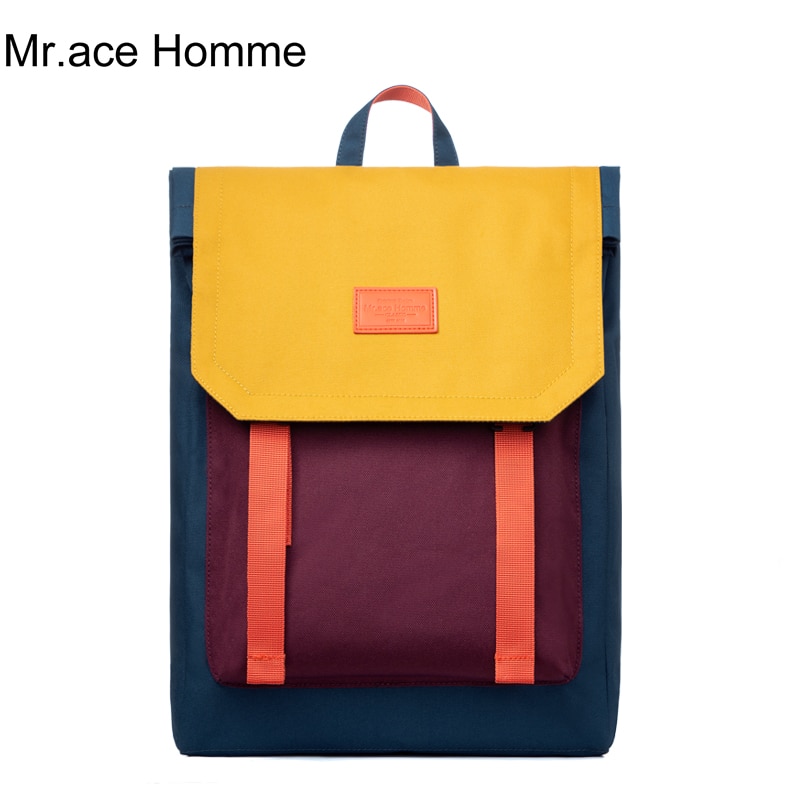 Mr. ace Homme bleu et rouge impression sac à dos pour ordinateur portable hommes étanche école sac à dos femmes grand sac de voyage pour fille Bagback garçon