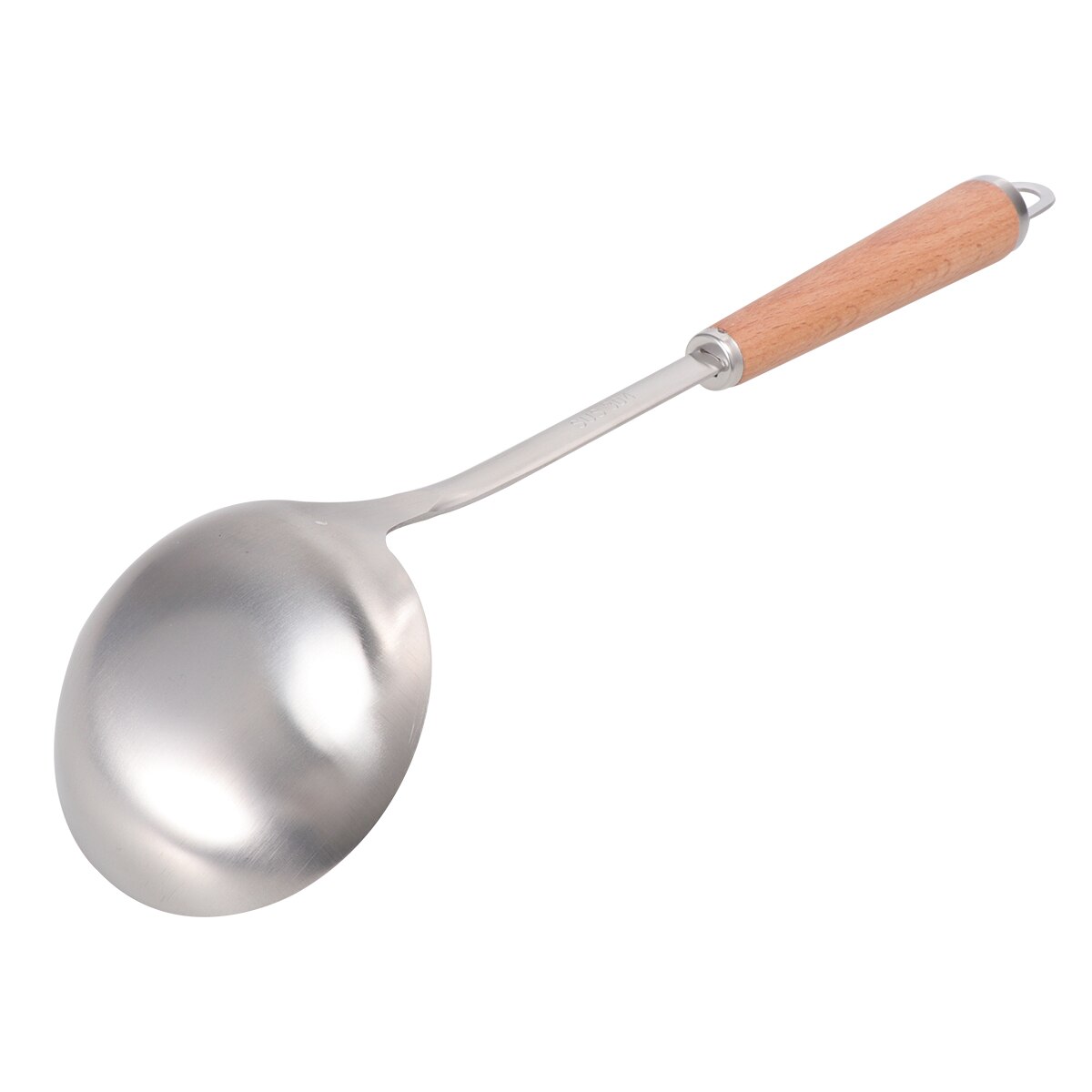 1PC Stainless Steel Soup Ladle Polished Utensil Cooking Spoon Mixing Ladle for Restaurant Home Kitchen