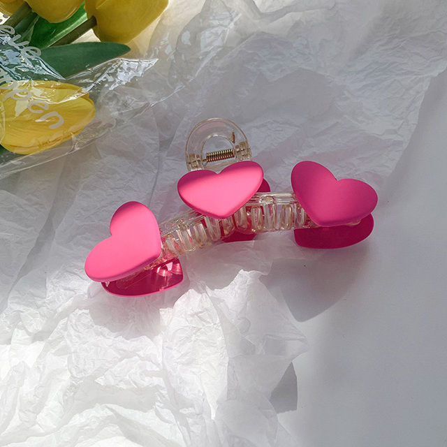 H:HYDE Acryl Hairdres Frauen Haar Krallen Zurück von Kopf Krabben Schellen Klaue Clips Mädchen Süssigkeit Farbe Herz Haar Clips