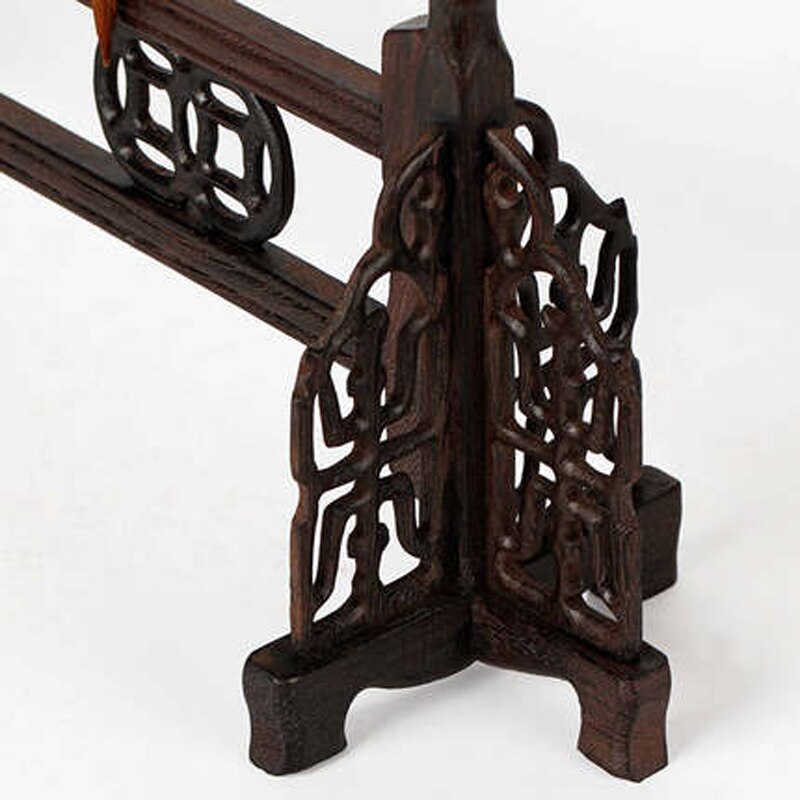 Rose Hout Grote Size Kalligrafieborstel Houder Antieke Stijl Traditionele Schilderen Schrijven Pen Houder Borstel Rack