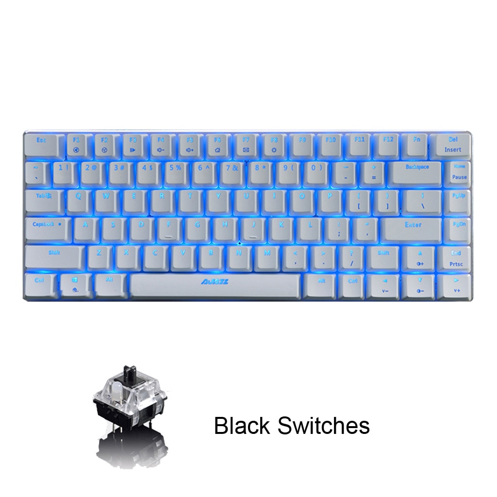 gaming mechanical keyboard RGB hybrid backlit 82 key waterproof keyboard for compact gaming laptop: D