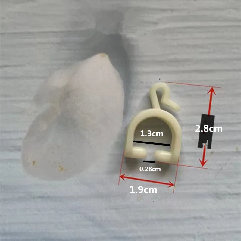 10 stk. t-formet skinnespenne perle gardinskinnekrok aluminiumslegering dørkode i-formet skinnehjul: Lilla