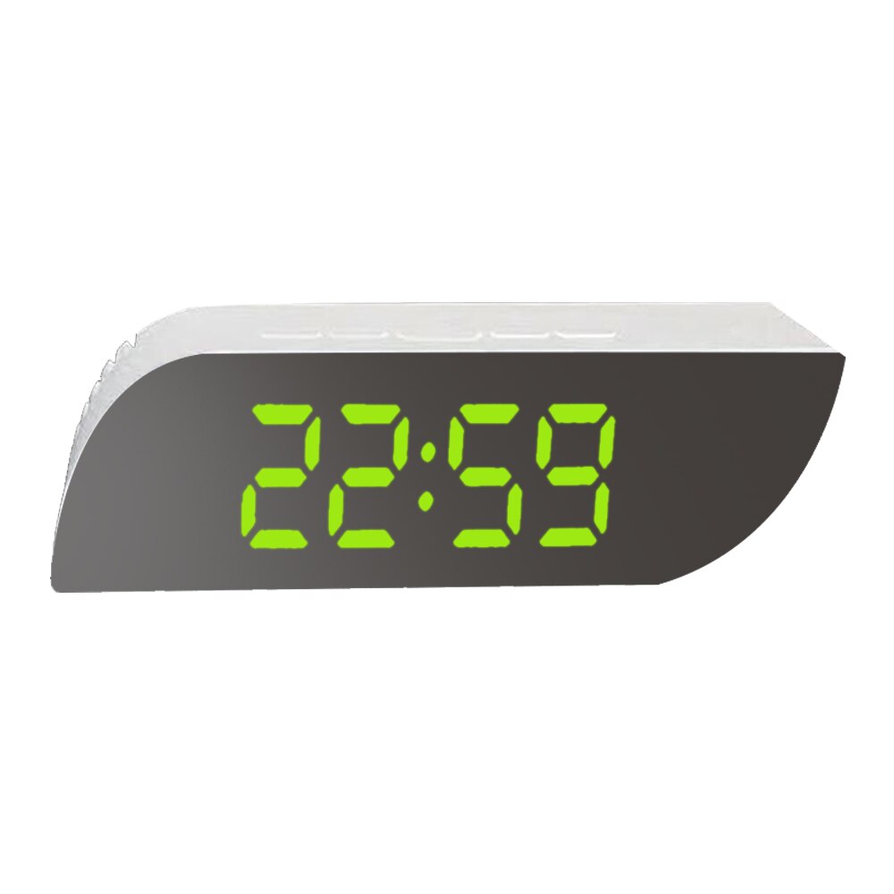Veilleuses numérique miroir horloge LED réveil batterie utilisation température Snooze fonction bureau horloges Table horloge décor à la maison: MULTI