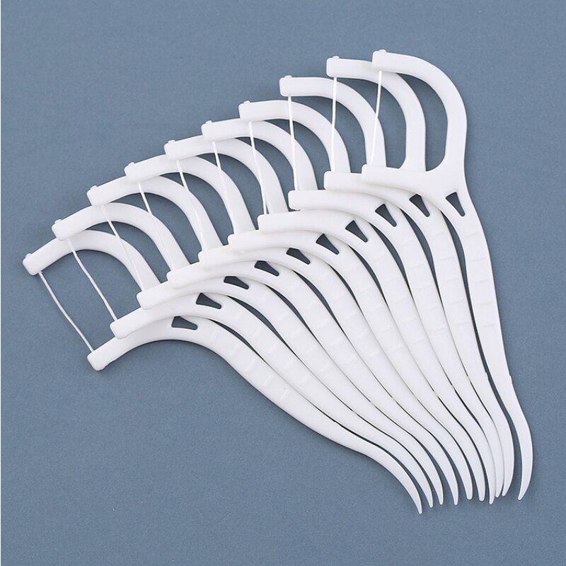 100pcs Dental Floss Flosser Picks Toothpicks Teeth Stick Tooth Cleaning Interdental Brush Dental Floss Pick Cleaning Tooth