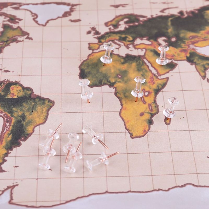 200pcs Push Pins Thumb Thumbtack Board Drawing PhotoWall Studs Office Supplies