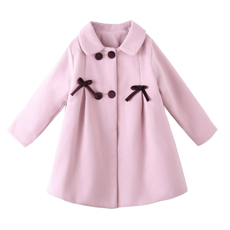 Keelorn Delle Ragazze del Cappotto 2020 Autunno Inverno di Lana Trench E Impermeabili Cappotto Della Rappezzatura di Modo Outwear Semplice Stile Abbigliamento Caldo 4-13 Anni vecchio