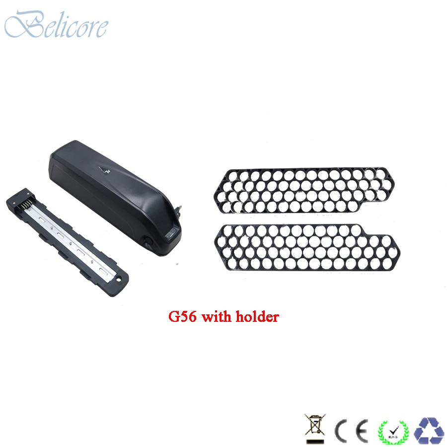Neue hailong hai batterie fallen 36v 48v 52v leere ebike batterie fallen unten rohr batterie Kasten 80 stücke zellen