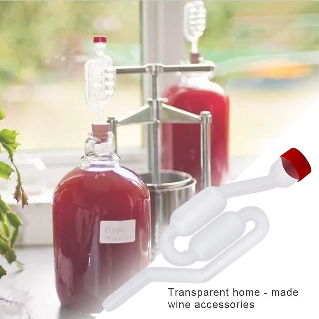 Homebrew-válvula de cierre para fermentar vino, sello de agua de escape unidireccional, boquilla de burbuja, herramienta de elaboración de cerveza