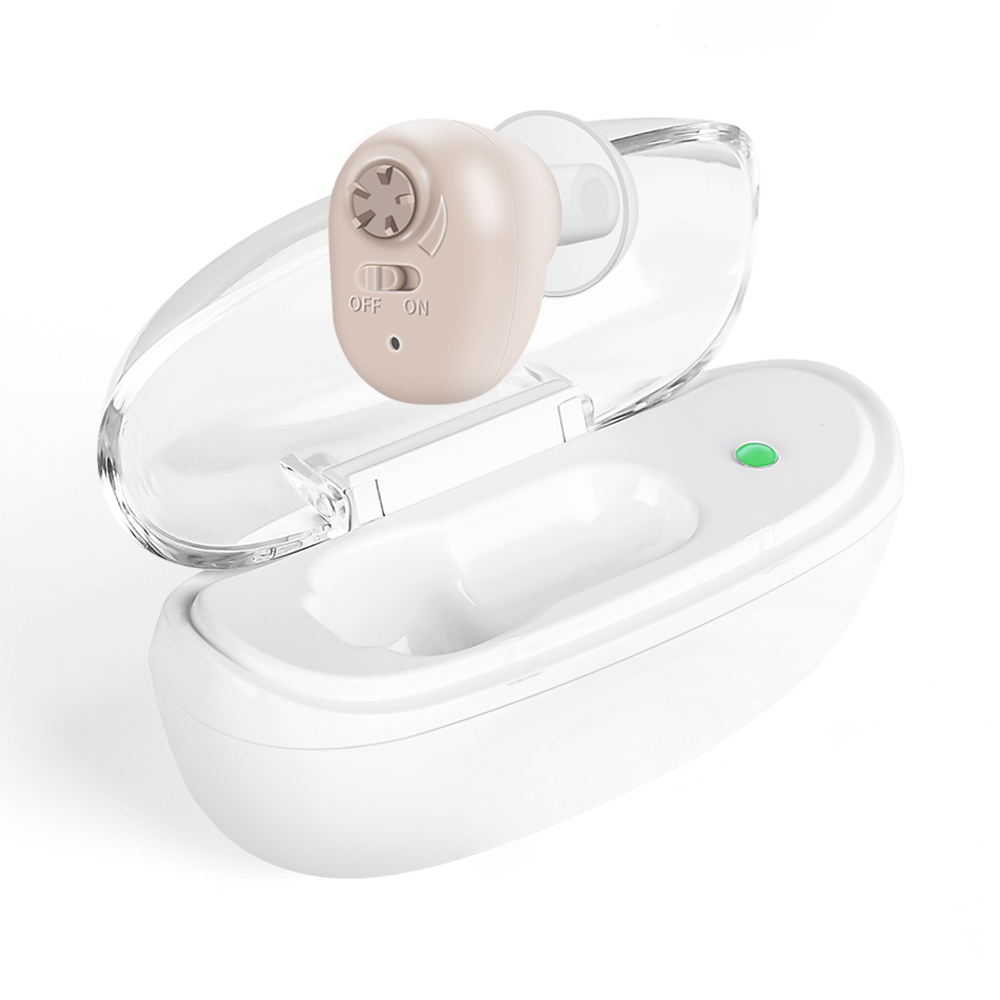 Rechargeable Hearing Aids ITE Hearing Device Hearing Amplifier Ear Hearing Aid for The Elderly Sound Amplifier for Hearing Loss: VIOLET