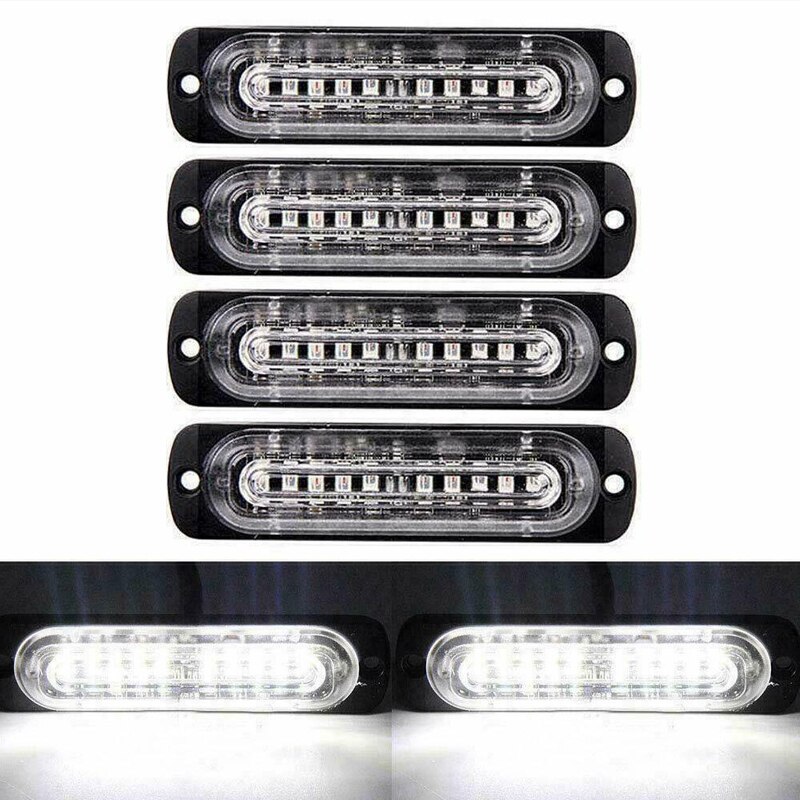 Bil led front blixtljus varningsljus lastbil sidoljus blixtljus vit 4x