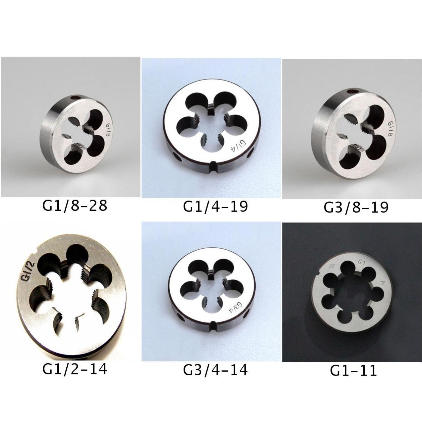Pipe Thread Round Dies BSP 1/8 ,1/4 ,3/8 HSS Round Die G 1/2 3/4 1