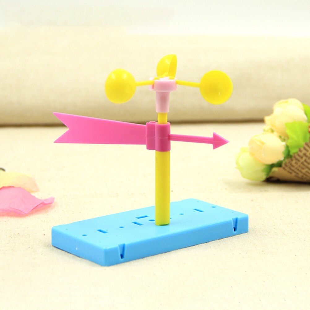 2 Sets DIY Hand-made Anemometer Wind Vane Wind Measurement for Children