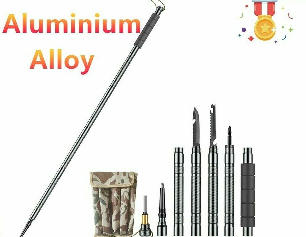 Multifunction Outdoor Trekking Pole Nordic Walking Stick Ultralight Sports Camping Mountaineering Hiking Fishing Skiing tools