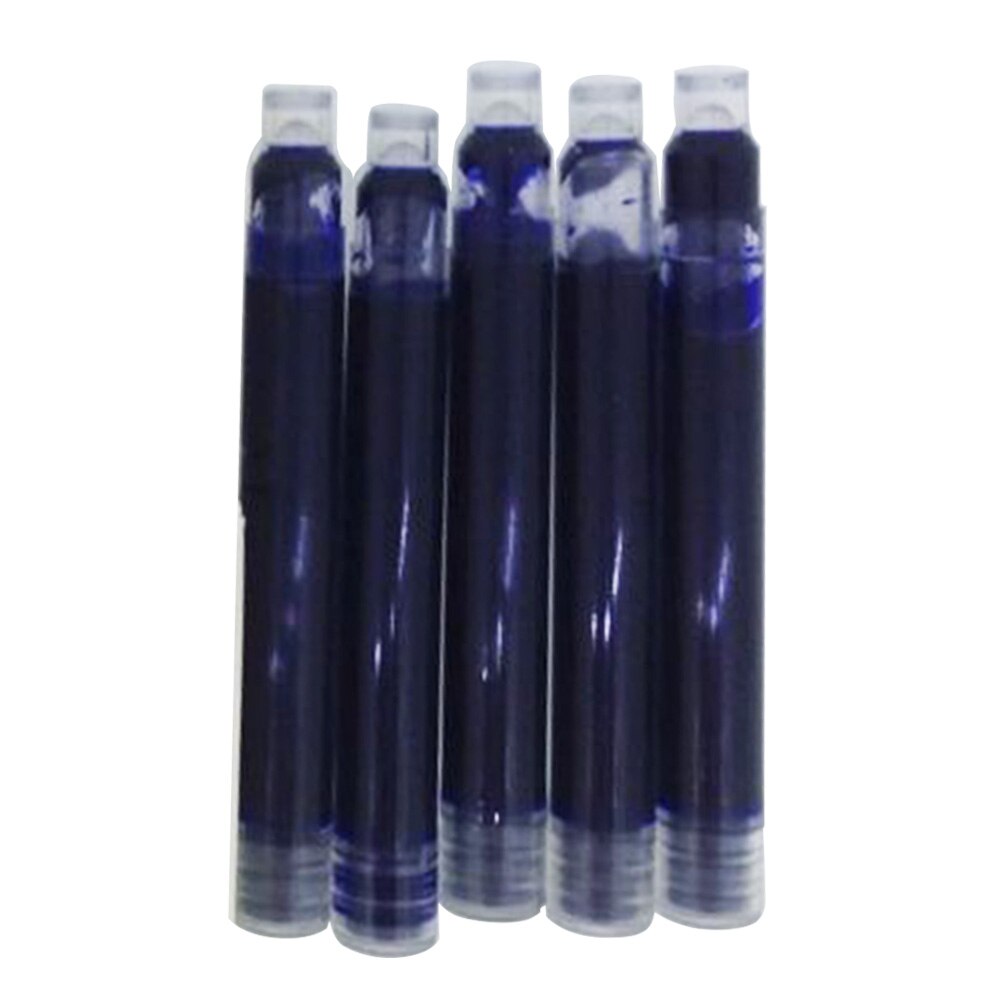 Disposable Fountain Pen Standard Ink Refills Black Blue Office Writing Pens Replacement Parts