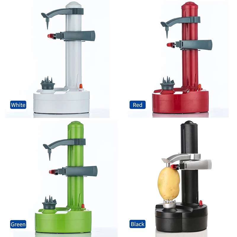 1PC Electric Spiral Apple Peeler Cutter Slicer Fruit Potato Peeling Automatic Battery Operated Machine Peeling Supplies