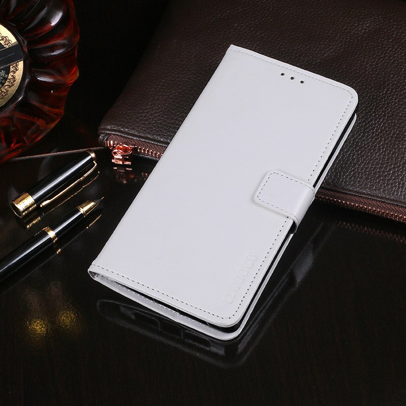 Case For ZTE Blade 20 Smart Case Cover 5.0" Flip Leather Case For ZTE Blade 20 Smart Cover Capa Phone bag Wallet: White