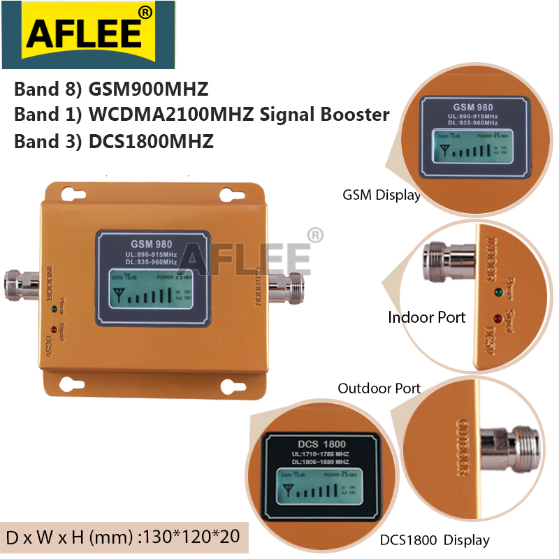 900 /1800 /2100 Mhz 4G Cellular Verstärker GSM DCS WCDMA 4G Handy Signal Repeater GSM 2G 3G 4G Netzwerk Mobile Signal Booster