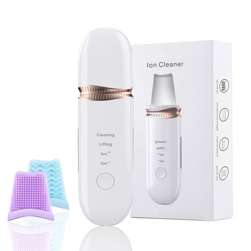 Ultrasonic Skin Scrubber Facial Pore Cleaner Blackhead Remover Facial Peeling Scrubber Shovel Cavitation Lifting Machine