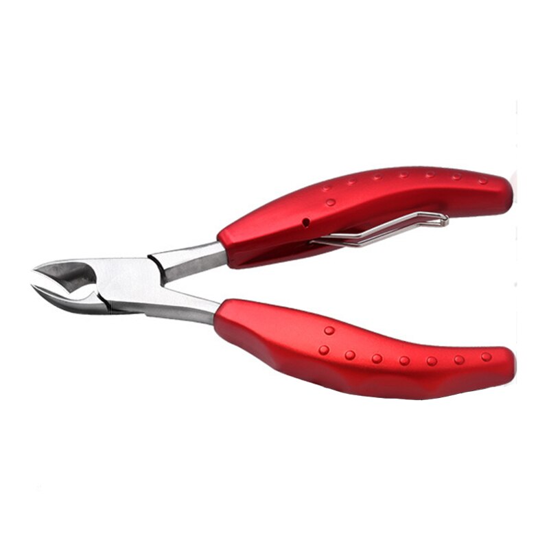 Nail Clipper Cutter Stainless Steel Nail Cutting Trimmer Toenail Fingernail Cutter For Thick Nails: Red