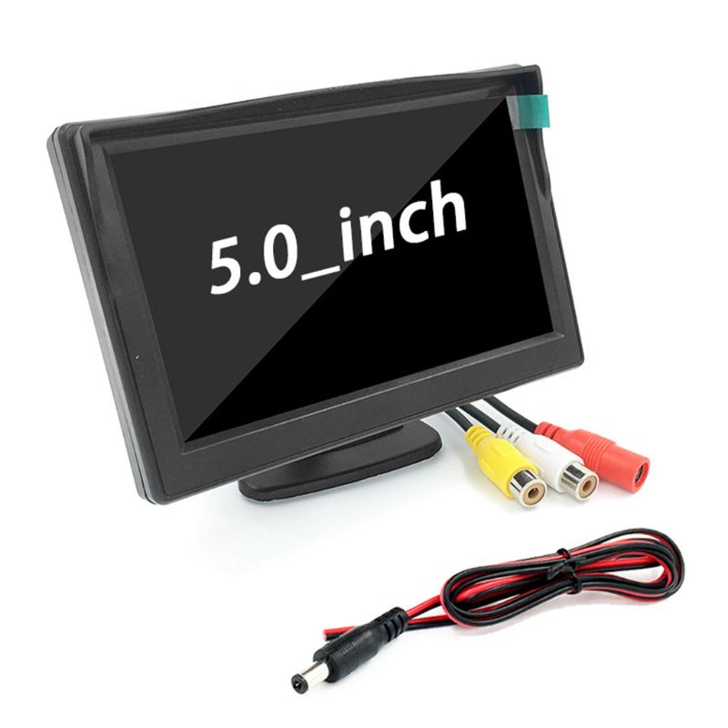 5 Inch Lcd-scherm Monitor Zuignap Auto Achteruitkijkspiegel Reverse Parking Camera